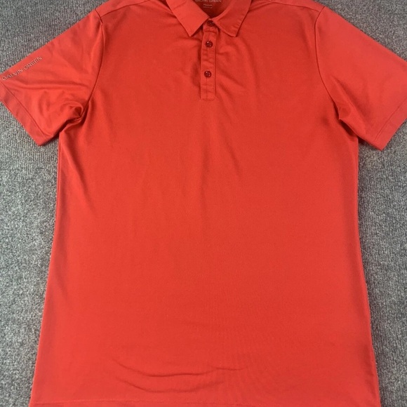 Galvin Green Mens Short Sleeve Golf Polo Shirt Size M Red - Picture 2 of 9
